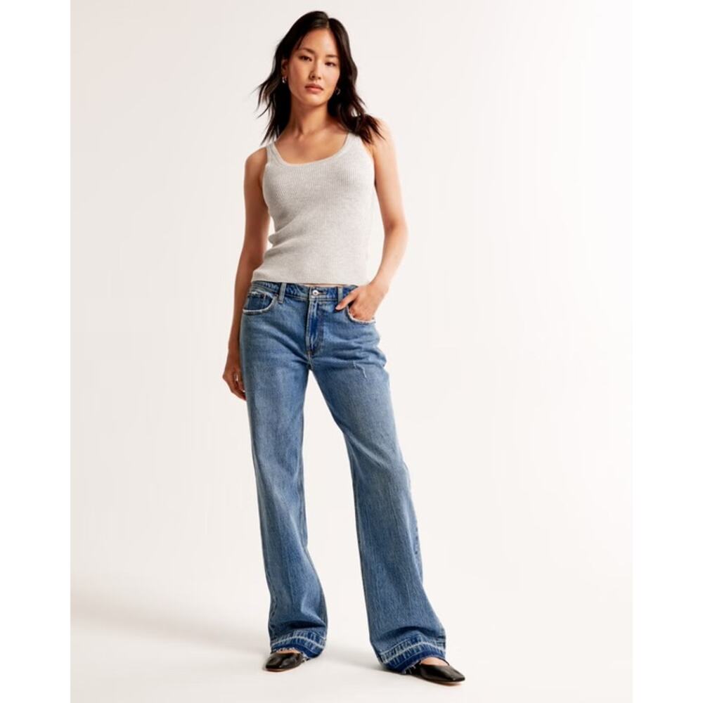 Abercrombie & Fitch blue the baggy low rise jeans NEW 31/ 12 XL Extra Long